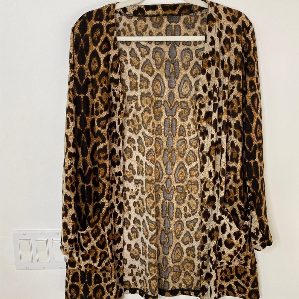 Leopard print jacket M